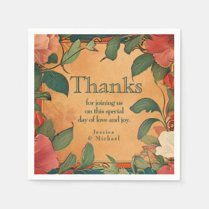 🌹 Bedankt Roos Romance: Art Nouveau Splendor Servet