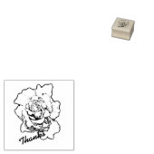 Bedankt Roos Rubberstempel (Gestempeld)
