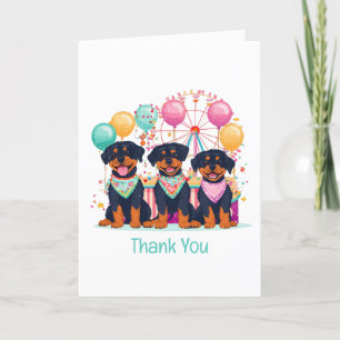 Bedankt Rottweiler honden op een carnaval