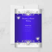 Bedankt Royal Blue Wedding White Diamond Head (Achterkant)