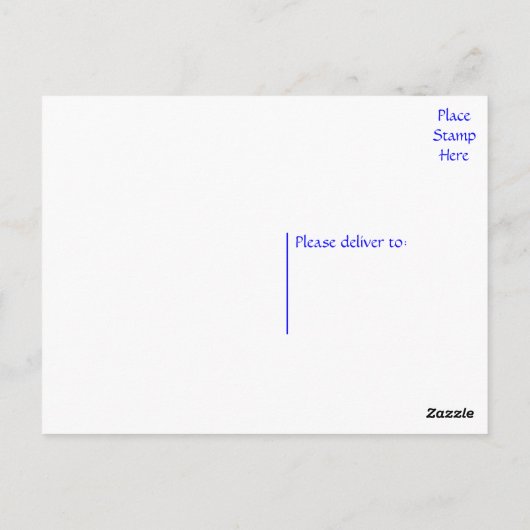 Bedankt Royal Blue & White Hearts Wedding, Love Briefkaart (Achterkant)