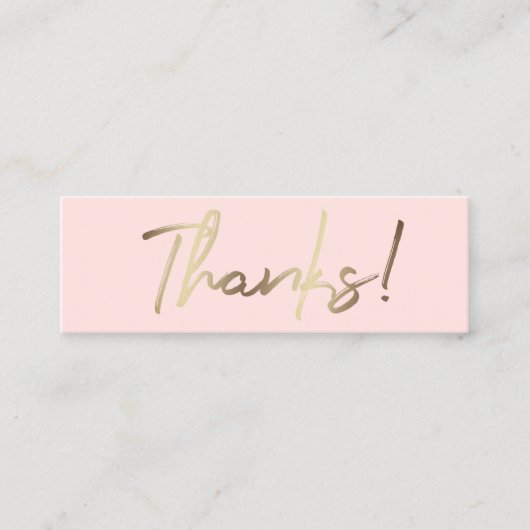 bedankt roze achtergrondkaart mini visitekaartje (Voorkant)