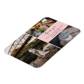 Bedankt Roze foto Collage Weddenschap Magneet (Linkerzijde)