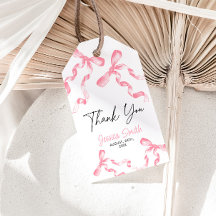 Bedankt Roze Lint Cadeaubijsluiter