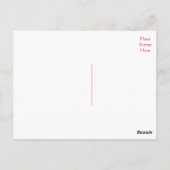 Bedankt Roze & Paarse Waterverf Flower Briefkaart (Achterkant)