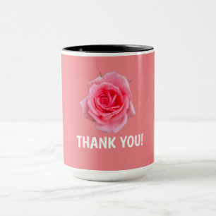 Bedankt roze roos mok