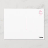 Bedankt Roze Rozenbloem Blank Bloemen Post Kaart (Achterkant)