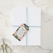 Bedankt Roze Waterverf Bloemen Baby shower gunst Cadeaulabel (Met Touw)