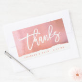 Bedankt Roze Waterverf Mini Wijn Champagne Label (Envelop)