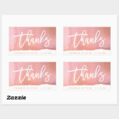 Bedankt Roze Waterverf Mini Wijn Champagne Label (Vel)