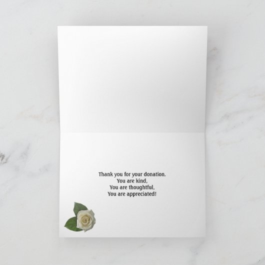 Bedankt rozen voor de donatie (Binnen)