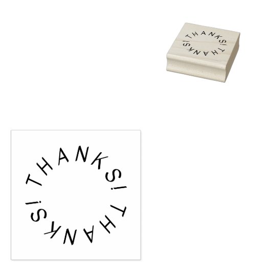 Bedankt! Rubberstempel (Gestempeld)