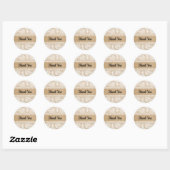 Bedankt Rustic Lace Custom Ronde Sticker (Vel)