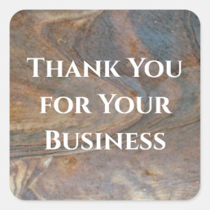 Bedankt Rustic Woodgrain Customer Appreciance Vierkante Sticker