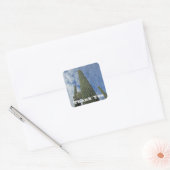Bedankt Saguaro Cactus Blue Sky Appreciation Vierkante Sticker (Envelop)
