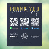 Bedankt Scannen naar betaling Logo QR-code Raamsticker (Vel 3)