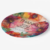 Bedankt Scarlet Petal Elegance Papieren Bordje (Gekanteld)