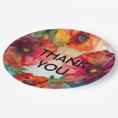 Bedankt Scarlet Petal Elegance Papieren Bordje (Gekanteld)