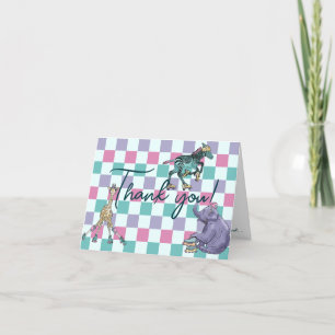 Bedankt schaatsen baby shower kaarten