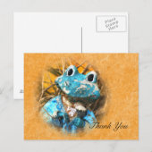 Bedankt schattige kikker prins briefkaart (Voorkant / Achterkant)