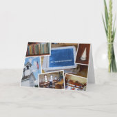 "Bedankt!"  School Huis Scenes Bedankkaart (Achterkant)