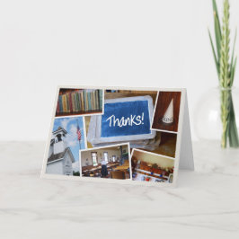 "Bedankt!"  School Huis Scenes Bedankkaart