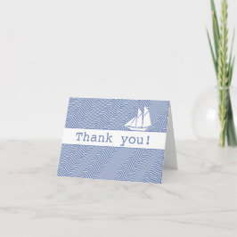 Bedankt - Schooner op Quirky Blue Waves