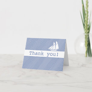Bedankt - Schooner op Quirky Blue Waves