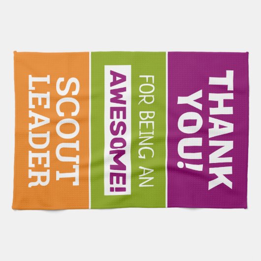 Bedankt scout leider theedoek (Horizontaal)