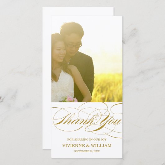 BEDANKT SCRIPT | BEDANKT DOOR JE FOTOKAART (Voorkant / Achterkant)