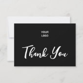 Bedankt Script Blank op Back Business Logo Black (Voorkant)