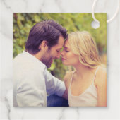 Bedankt Script bruiloft Monogram Gold Bedankjes Labels (Achterkant)