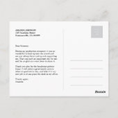 Bedankt Script Elegant 5 Multi Foto Afstuderen Briefkaart (Achterkant)