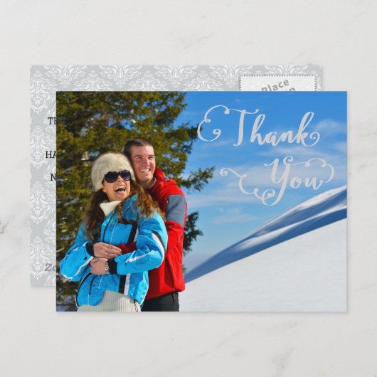 Bedankt Script Foto - Dank u Briefkaart (Voorkant / Achterkant)