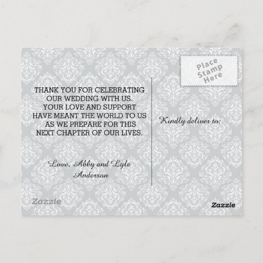 Bedankt Script Foto - Dank u Briefkaart (Achterkant)