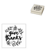 Bedankt script geven rubberstempel (Gestempeld)