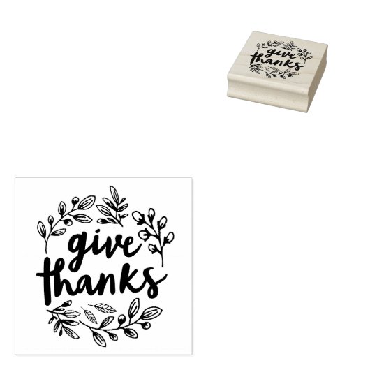 Bedankt script geven rubberstempel (Gestempeld)