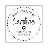 Bedankt script handgemaakt rubberstempel (Afrduk)