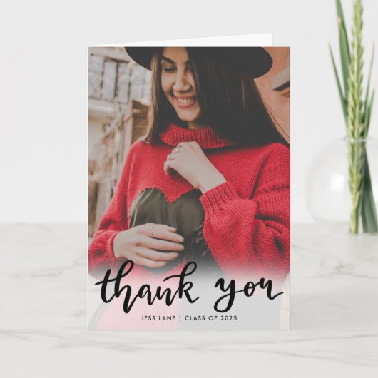 Bedankt Script Handgeschreven Afstuderen Foto (Voorkant)