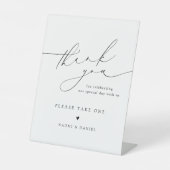 Bedankt script huwelijksgunsten neem er alsjeblief reclamebord met voetstuk (Voorkant)