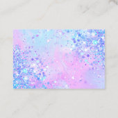 Bedankt Script Lavender Glitter visitekaartje (Achterkant)