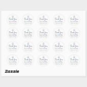 Bedankt Script Naam Shop Holographic White Ronde Sticker (Vel)