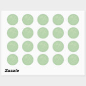 Bedankt script Pistache & Crème namen datum Ronde Sticker (Vel)