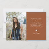 Bedankt Script Sterren Terracotta Grad Multi Foto Aankondiging (Achterkant)