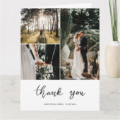 Bedankt Script Trouwfoto Collage (Voorkant)