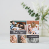 Bedankt script, Tweede baby aankondiging, foto's Briefkaart (Staand voorkant)
