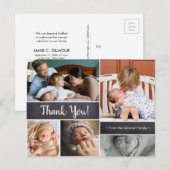 Bedankt script, Tweede baby aankondiging, foto's Briefkaart (Voorkant / Achterkant)