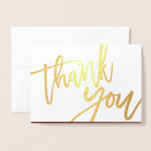 Bedankt Script Wedding Bourgogne Gold Folie Kaarten (Voorkant met envelop)