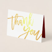 Bedankt Script Wedding Bourgogne Gold Folie Kaarten (Voorkant)