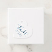 Bedankt script white blue bruiloft bedankjes labels (In situ)